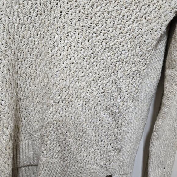 Tommy Hilfiger Beige Cable Knit Quarter Zip Sweater S - Picture 5 of 10